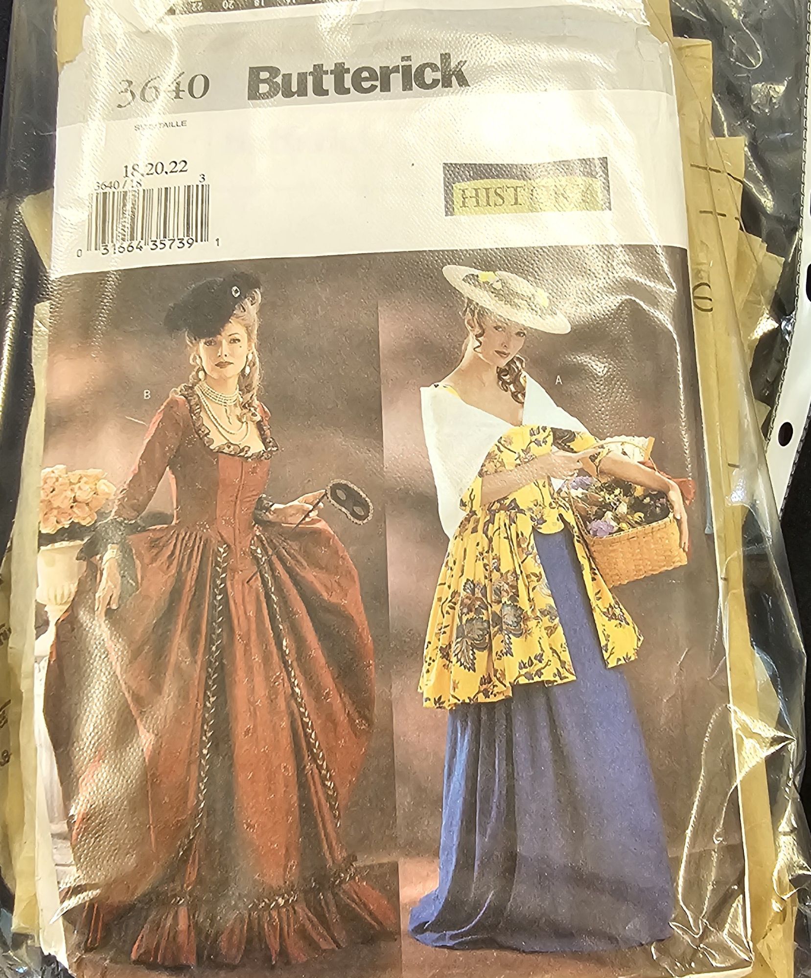 A historical women's dress patter